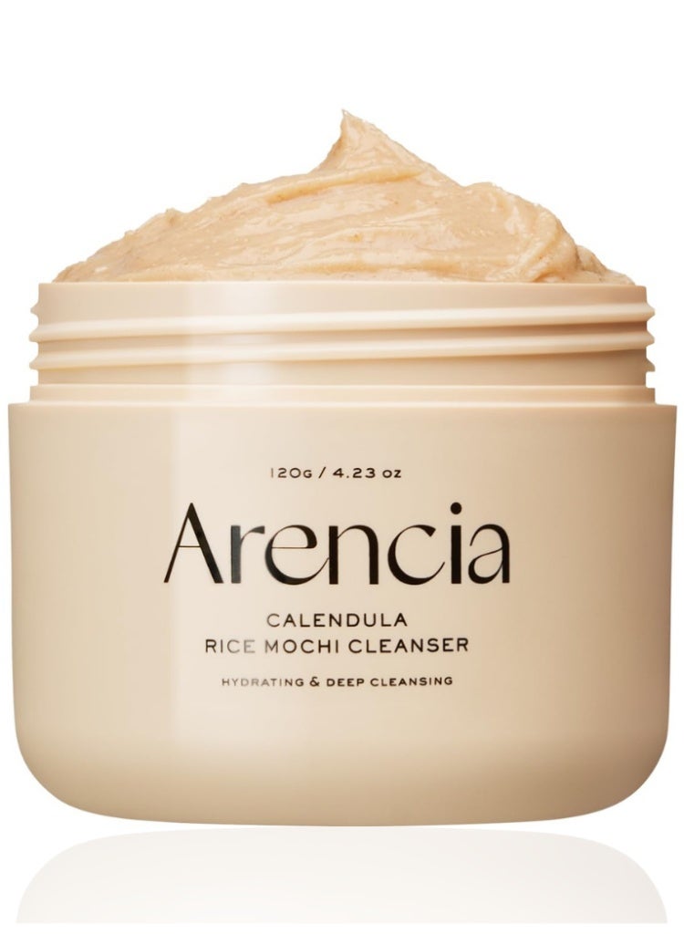 أرينسيا تهدئة البشرة الحساسة والمتهيجة – منظف ARENCIA Calendula Rice Mochi لتنظيف لطيف، ترطيب عميق وتقوية الحاجز - Image 1